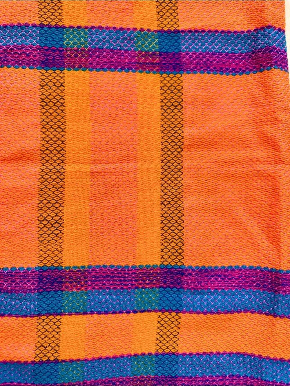 Colorful‎ Handwoven Stripped Textile Home Decor Accent with Fringe